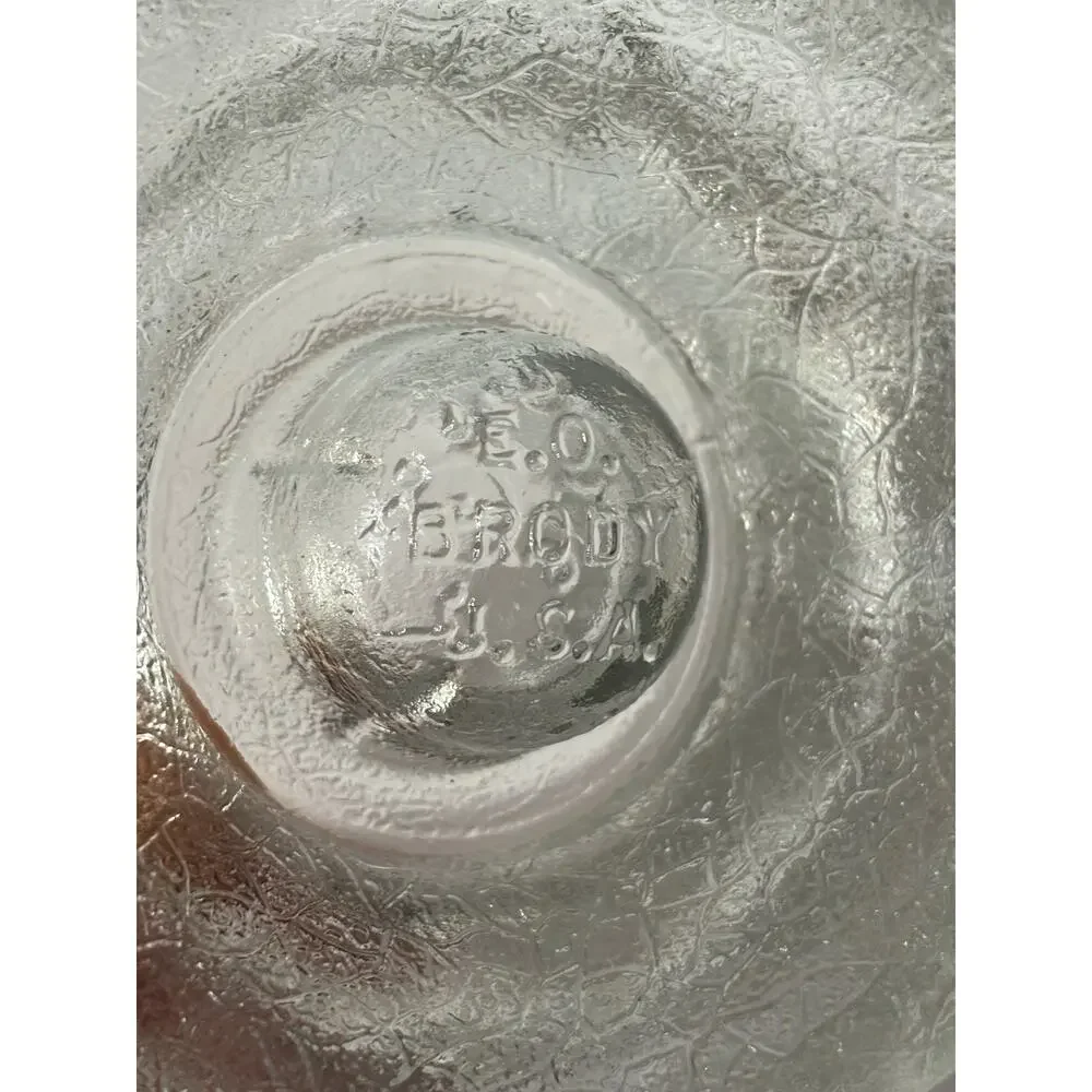 Vintage E.O. Brody Clear Glass Pedestal Candle Holder 917